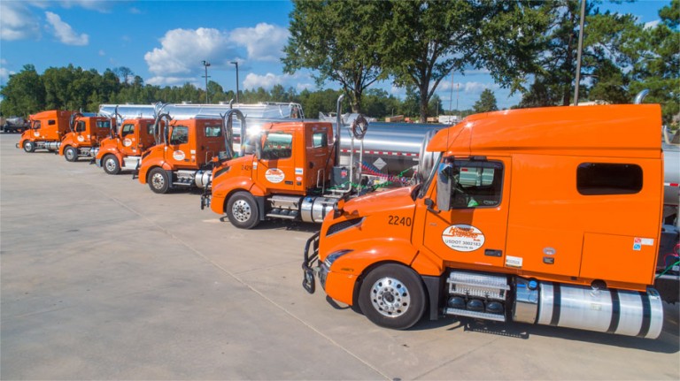 line up of trucks